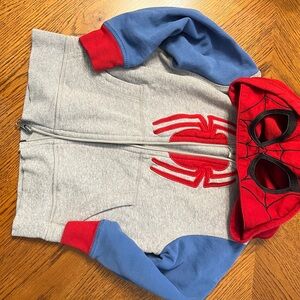 Hanna Andersson Gray and Red Spider Hoodie